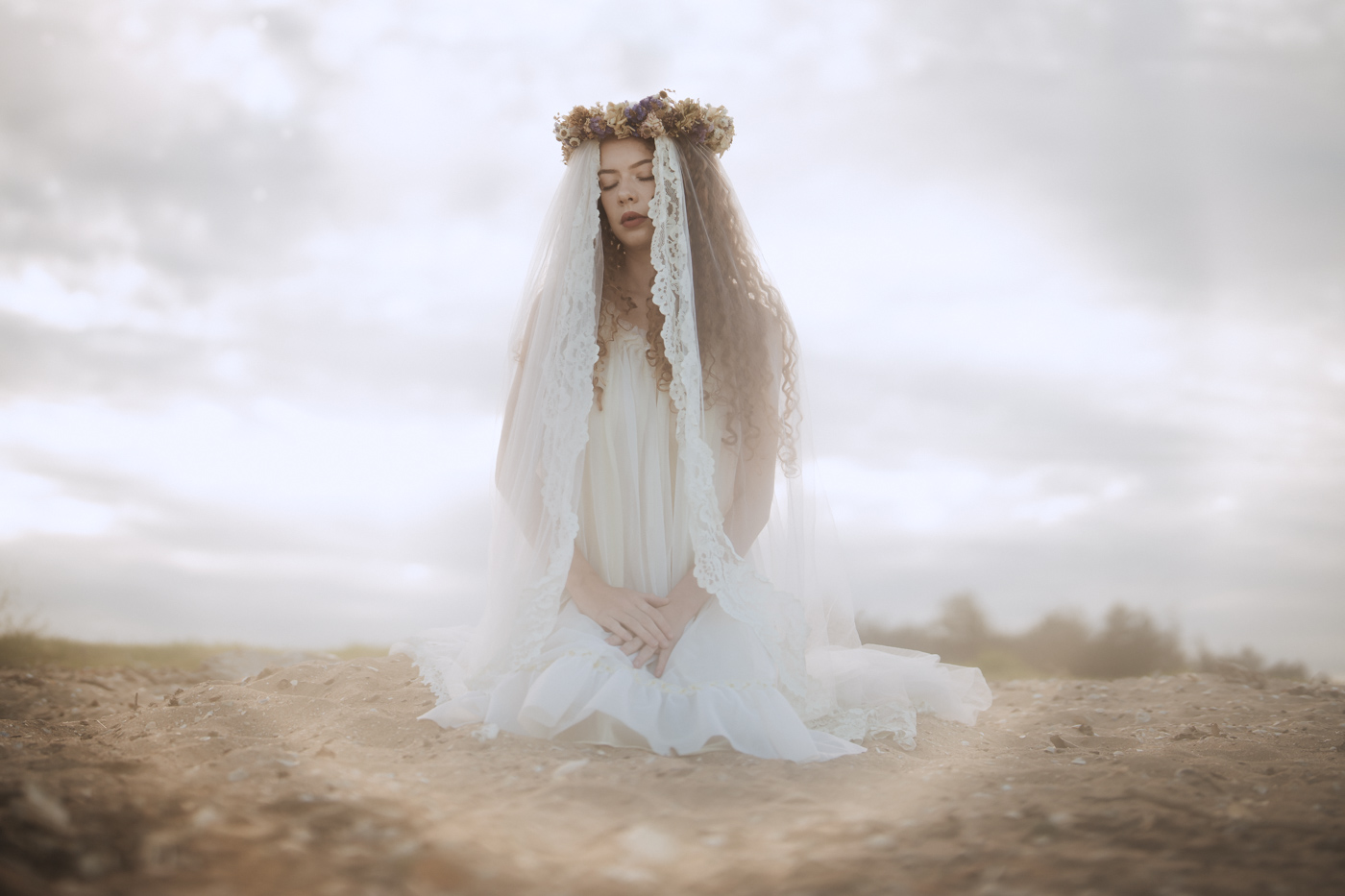 Romantic dreamy portrait, Northland New Zealand photographer