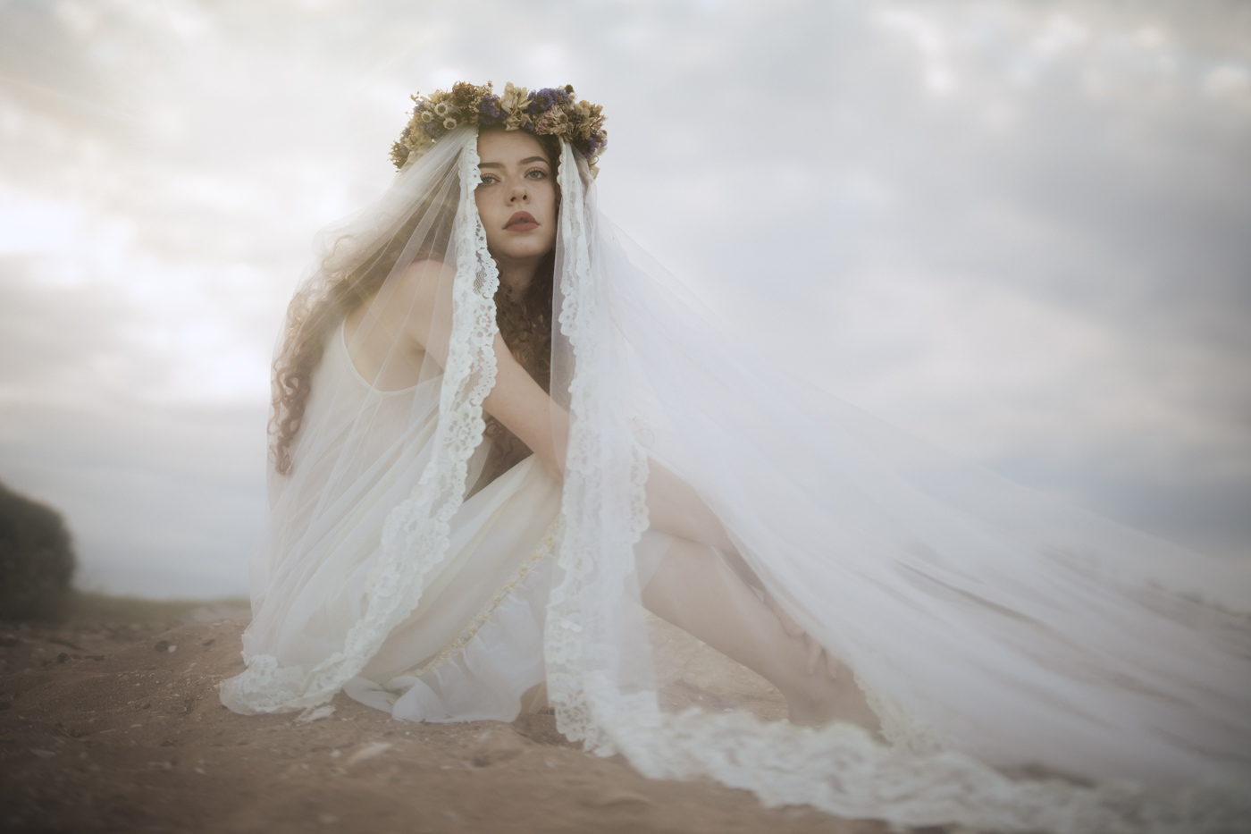 Bay of Islands beach portrait, soft dreamy wedding photography New Zealand