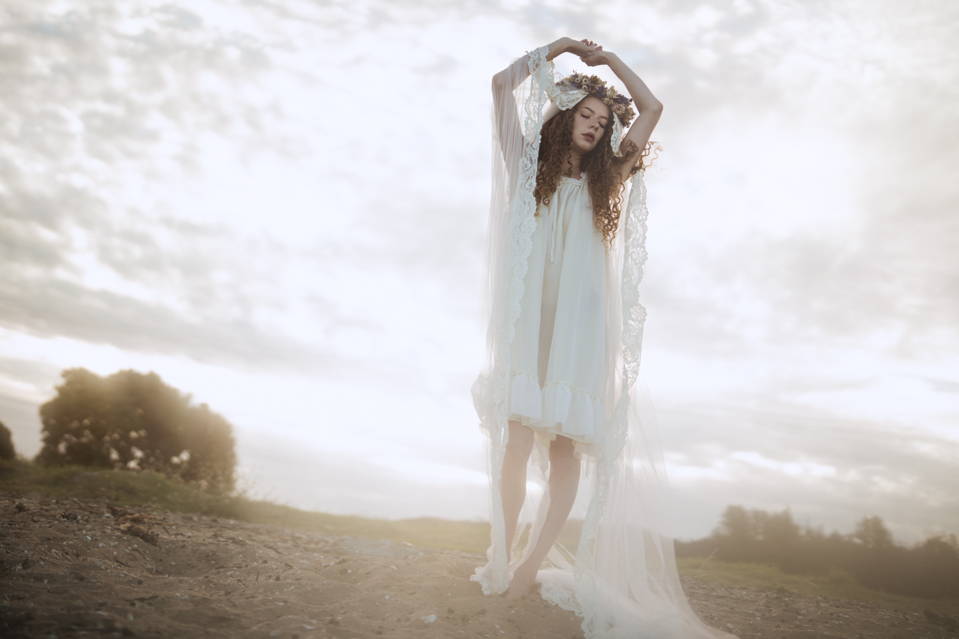 Ethereal beach portrait session, Bay of Islands New Zealand