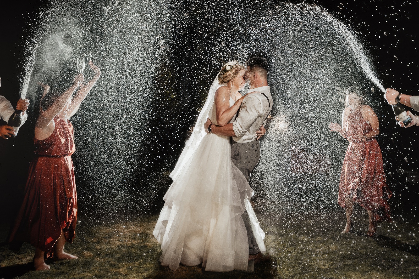 Bride and groom under the Milky Way, Junebug Weddings Best of the Best