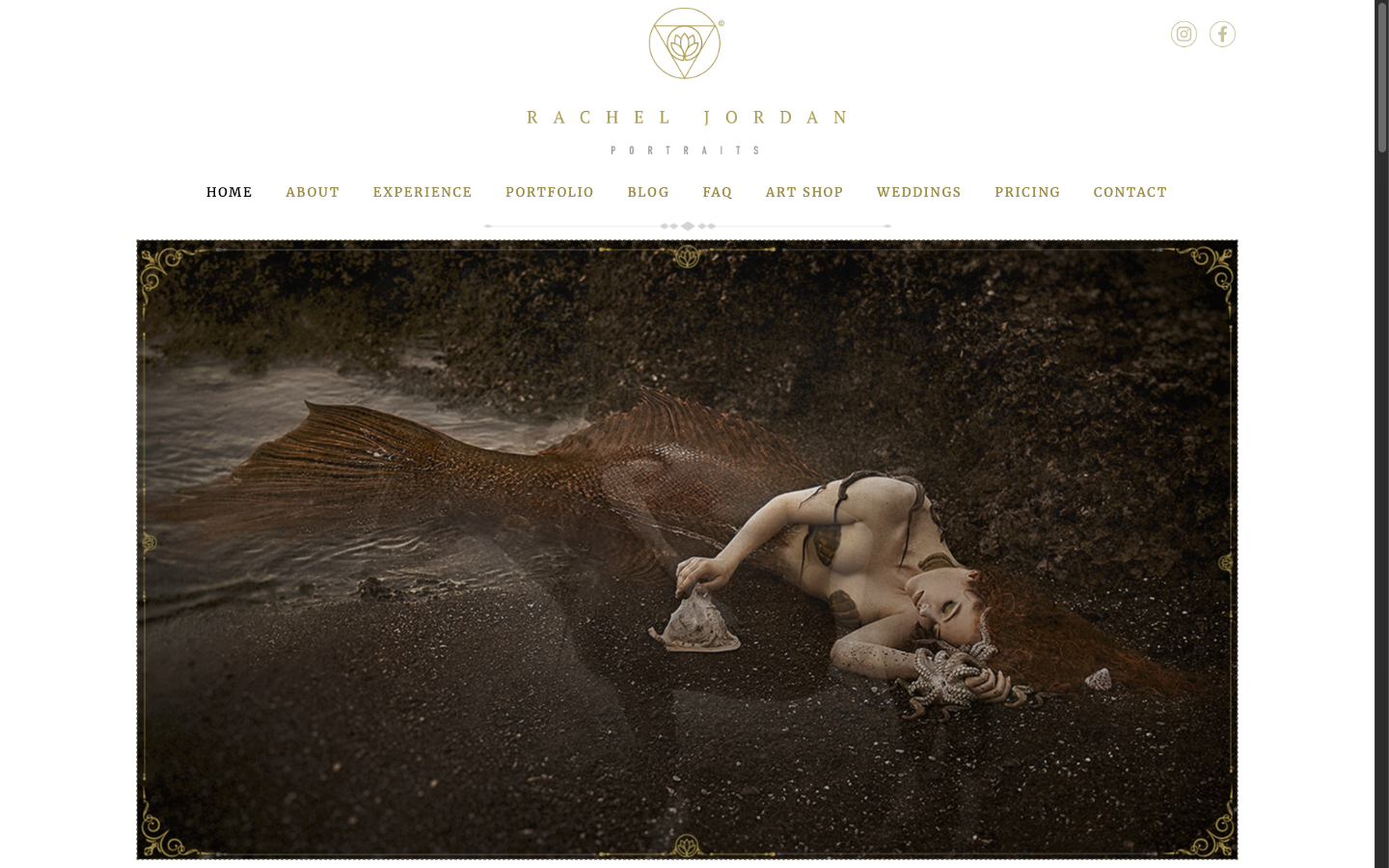 Screenshot of RachelJordan.co.nz portraits website